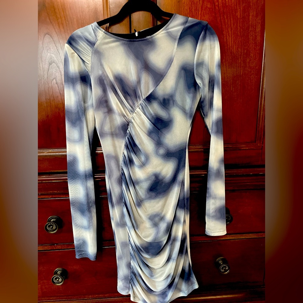 Zara Blue and Gray Women's Dress